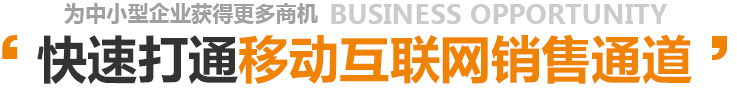 快速打通移動(dòng)互聯(lián)網(wǎng)銷(xiāo)售通道