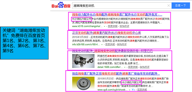 關鍵詞&ldquo;湖南濰柴發動機&rdquo;免費排在百度首頁第1名、第2名、第3名、第4名、第6名、第7名、第9名