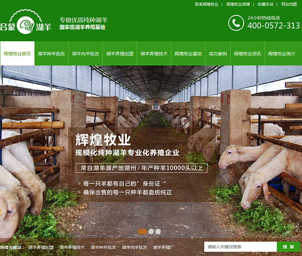 輝煌牧業老網站截圖