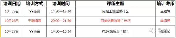 牛商網課程表