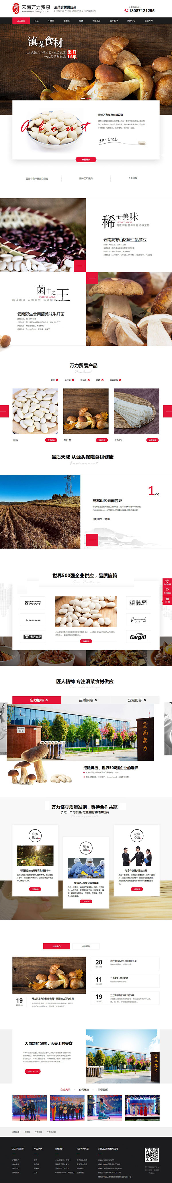 云南萬力貿(mào)易-營銷型網(wǎng)站首頁