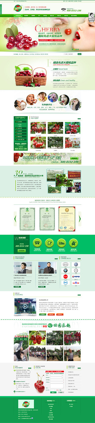 山東曲阜市圣仙果品營銷型網站案例展示